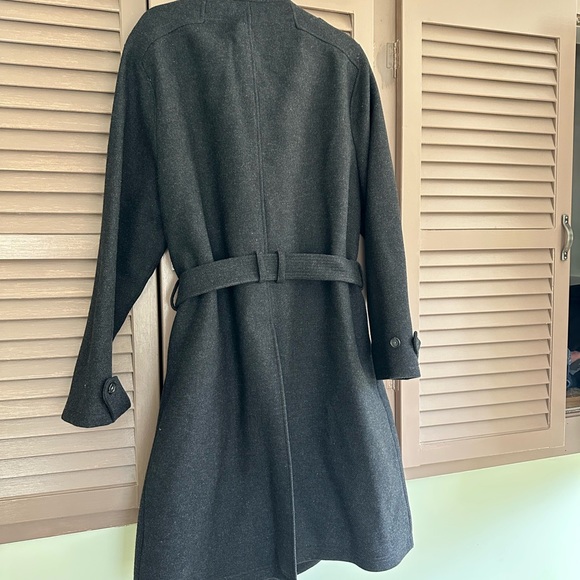 Men’s XL Charcoal Grey Theory Wool Cashmere Double Breastec Coat - Picture 3 of 11